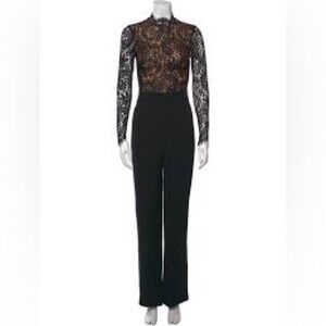 Misha Collection Lace Pattern Mock Neck Jumpsuit 4